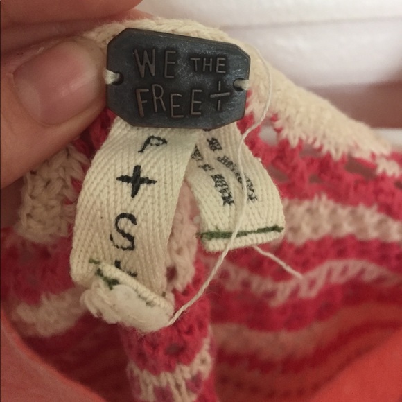 Pink crochet free people crop top - Picture 3 of 3